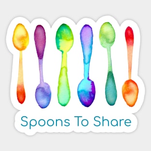 Spoons To Share! Sticker